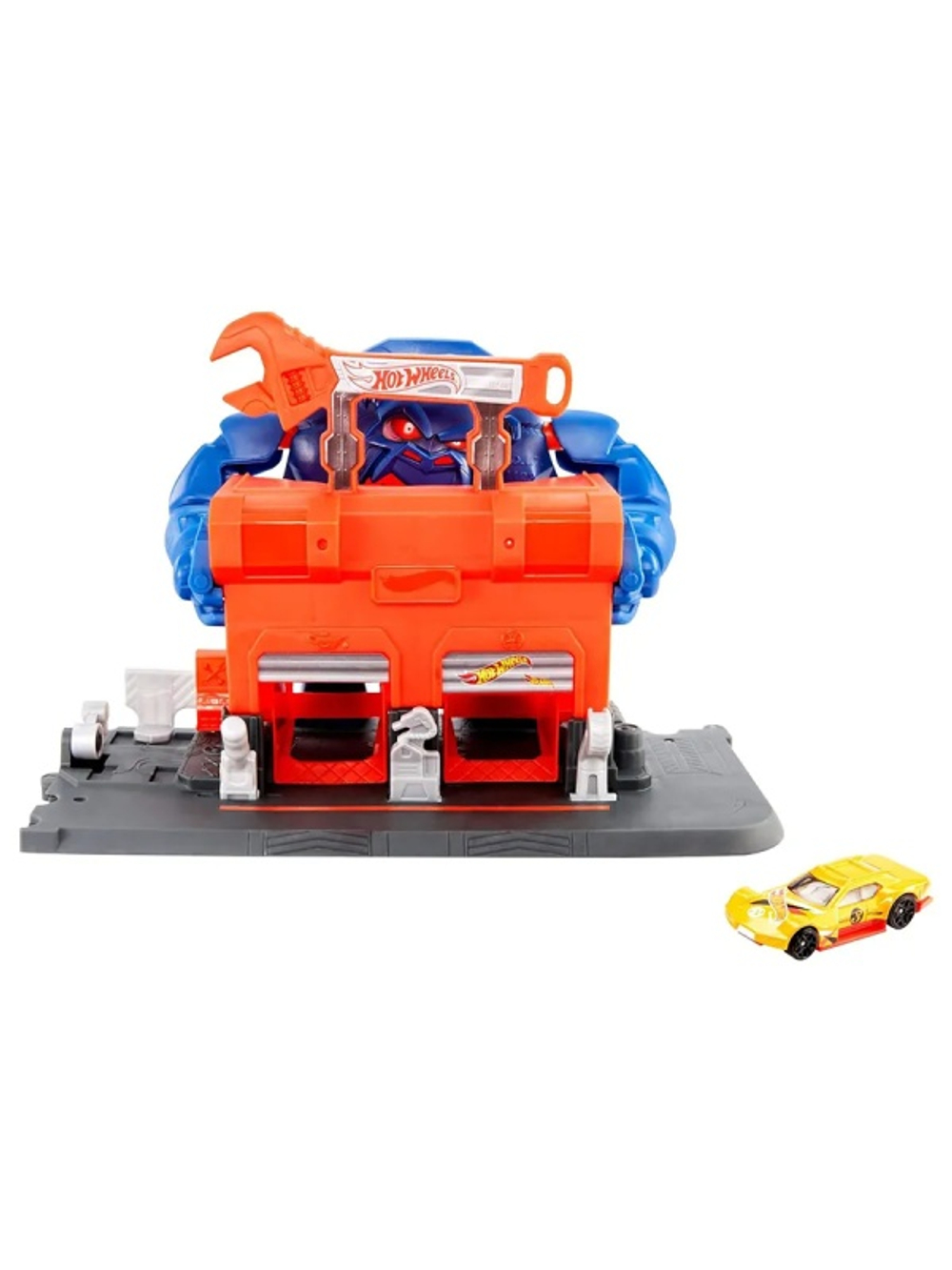 Автотрек Hot Wheels City «Горилла Гараж» JHL92 | Hot Wheels City Gorilla Slam Attack | игровой набор с гаражом 4+