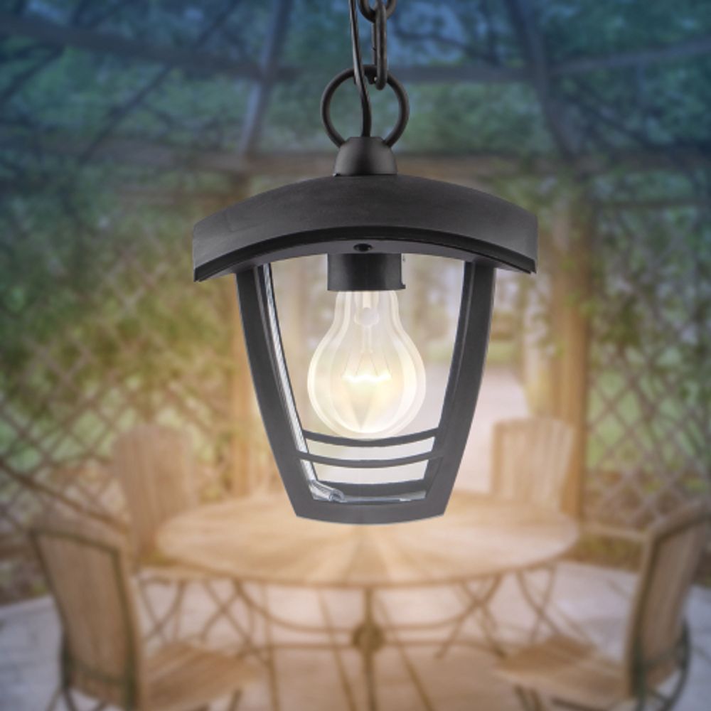 Садово-парковый светильник ЭРА НСУ 07-40-001 Марсель черный 4 гранный подвесной IP44 Е27 max60Вт