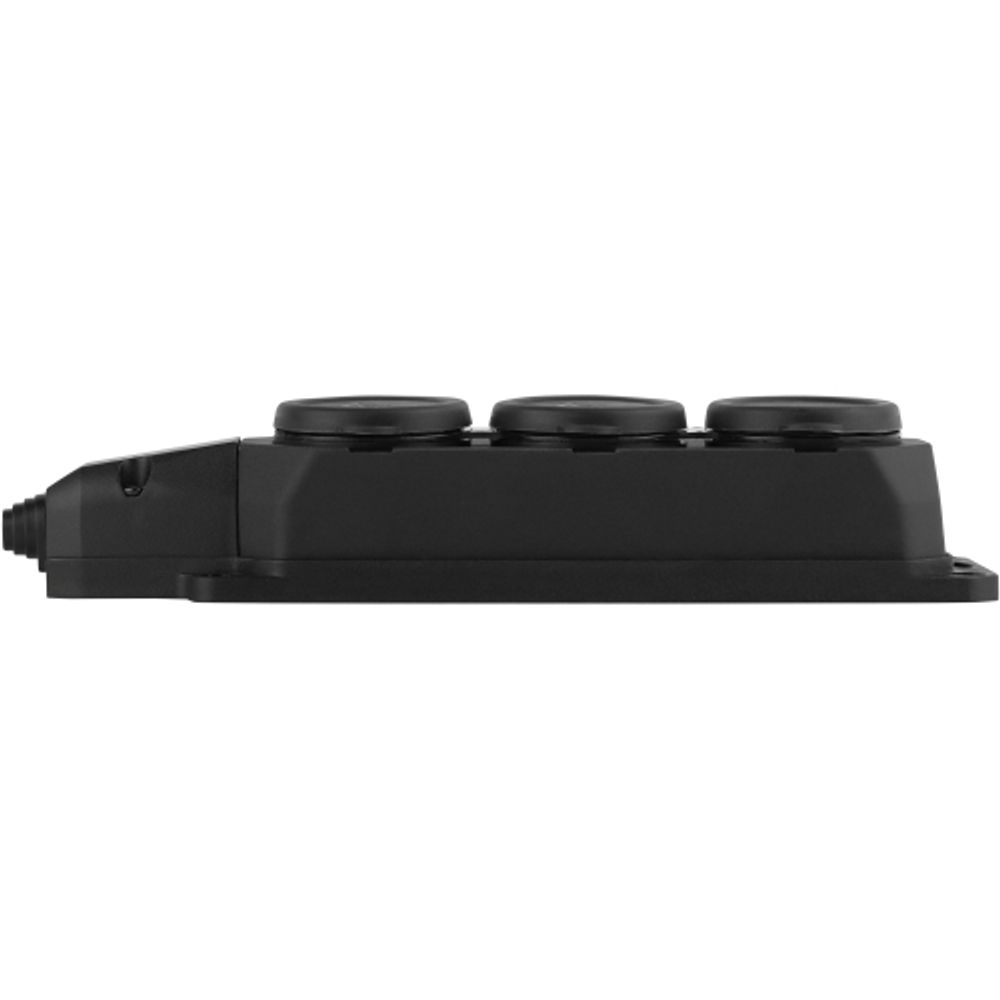 Колодка ЭРА K-3e-B-IP44 каучуковая с заземлением 3 розетки 16A IP44 черная | Колодки