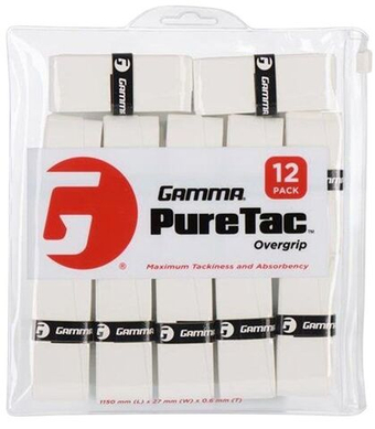Теннисные намотки Теннисные намотки Gamma PureTac 12P - белый