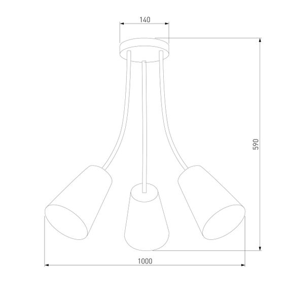 Потолочная люстра TK Lighting 827 Wire Gold