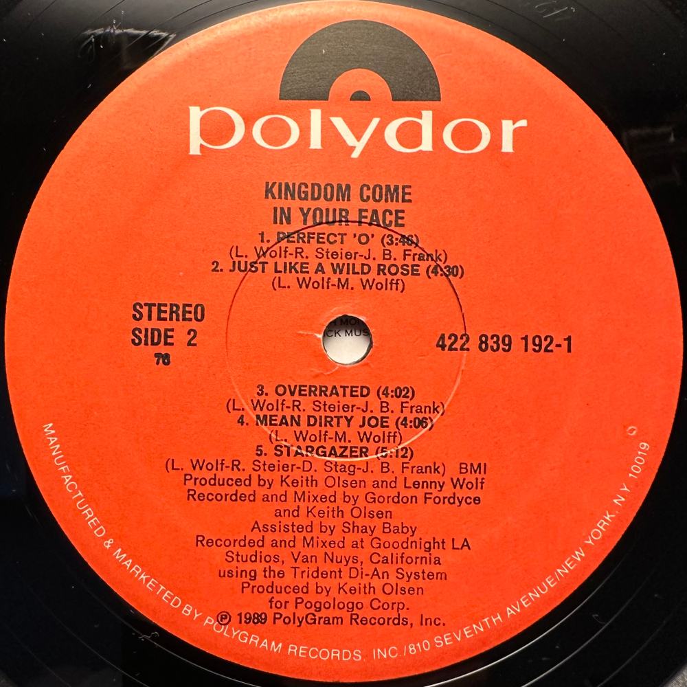 Kingdom Come - In Your Face (США 1989г.)