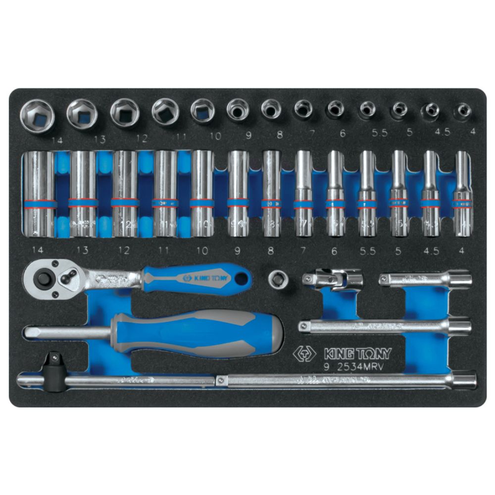 KING TONY (934-188MRV) Набор инструментов "FOCUS" в красной тележке, 188 предметов