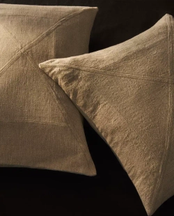 ZARA HOME ЛЬНЯНАЯ НАВОЛОЧКА ДЛЯ ДЕКОРАТИВНОЙ ПОДУШКИ, СВЕТЛО-БЕЖЕВЫЙ