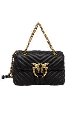 LADY LOVE BAG PUFF HEART - black gold