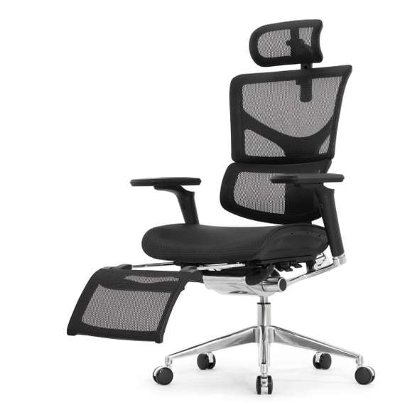 Кресло EXPERT 2 SAIL RSAM 01(сидение MAX с подножкой, подлокотник 6D(360), сетка черн/каркас черн)