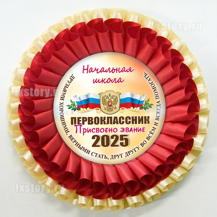 Розетка наградная "Первоклассник" (P15). Именная.