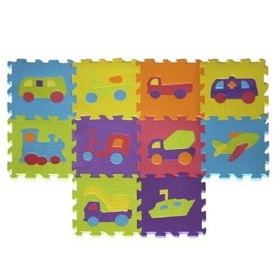 КОВРИК-ПАЗЛ ИГРАЕМ ВМЕСТЕ СОЮЗМУЛЬТФИЛЬМ С МАШИНКАМИ, 10 СЕГМЕНТОВ, КАЖДЫЙ 29*29СМ