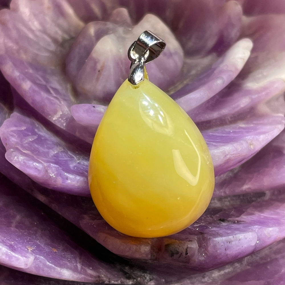 52431  Опал желтый Кулон 15*22мм Перу (Заряжено на Удачу)