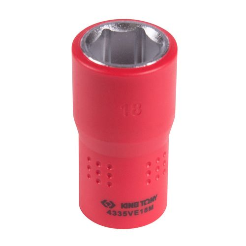 KING TONY (4335VE18M) Головка торцевая диэлектрическая шестигранная 1/2", 18 мм