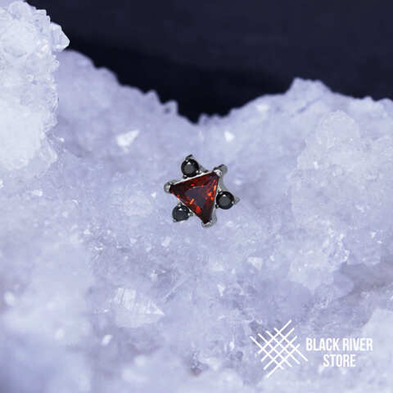 Mileis Garnet CZ & Black-