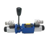 4WEMM6J6X/CG24N9Z4 - Гидрораспределитель золотниковый Ду6 с электрическим и ручным управлением от рычага, схема J (34), электроуправление G24, возврат - пружинный