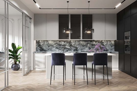 Алюминиевая стеклянная перегородка Классическая эксклюзив вайт стекло прозрачное