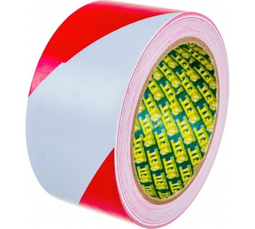 Лента разметочная 50мм 25м самоклеющаяся красно-белая