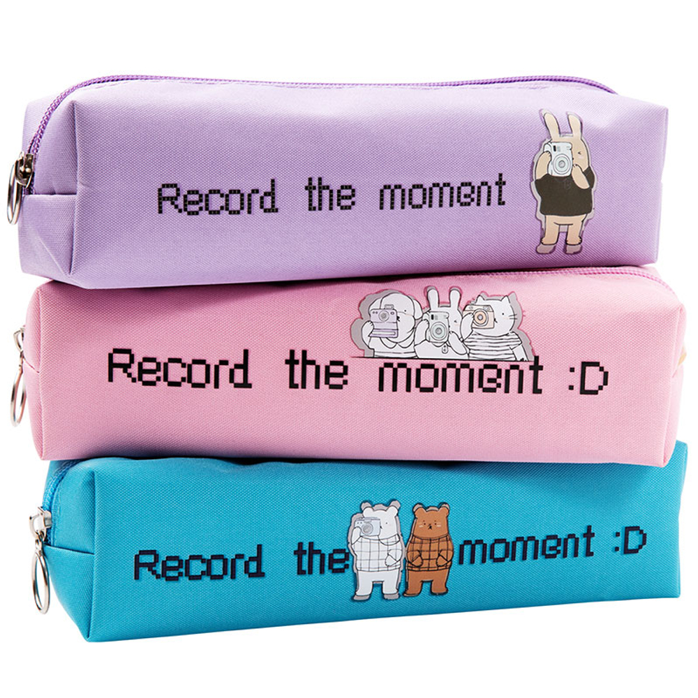 Пенал 1 отделение Deli H905, 210х60х60 мм, на молнии, ассорти