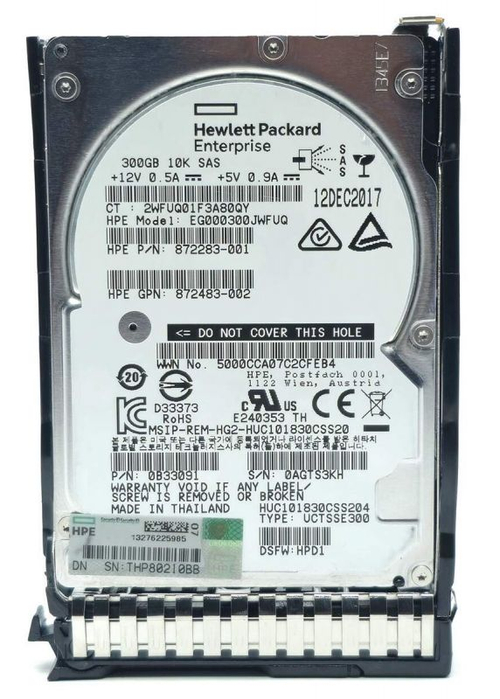 Жесткий диск HP EG000300JWFUQ 300Gb SAS 2,5" HDD