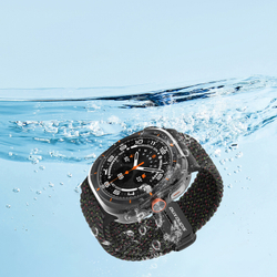 Эластичный ремешок черного цвета (Black Unity) от Dux Ducis для смарт часов Samsung Watch Ultra 47MM, серия Strap (Mixture Pro Series)