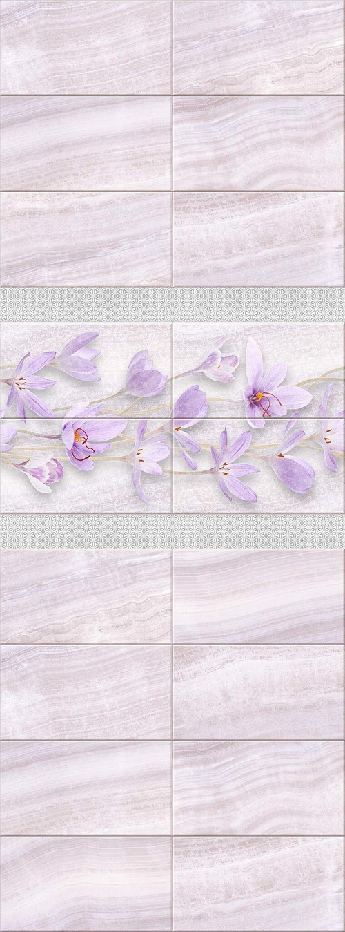 Панель ПВХ 3D с глиттером Крокус  2700х250 мм