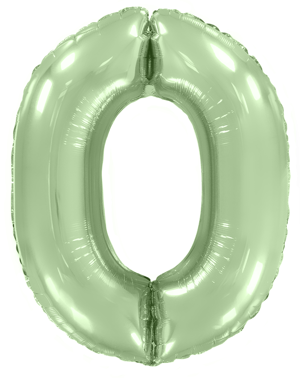 Шар (40""/102 см) Цифра, 0, Мятный, Макарунс, 1 шт. З75