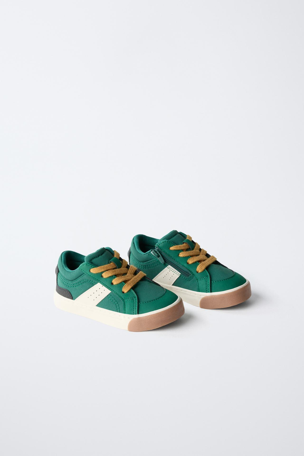 ZARA КРОССОВКИ SKATE, ЗЕЛЕНЫЙ