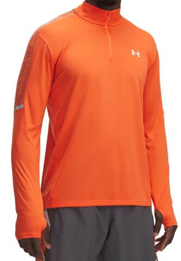 Мужская теннисная футболка теннисная Under Armour Men's Tech 1/4 Zip - Оранжевый