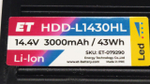 Аккумулятор ET HDD-L1430HL