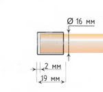 Наконечники "Заглушка Прости" d16 мм, цвет хром матовый