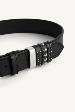 ZARA КОЖАНЫЙ РЕМЕНЬ, ЧЕРНЫЙ