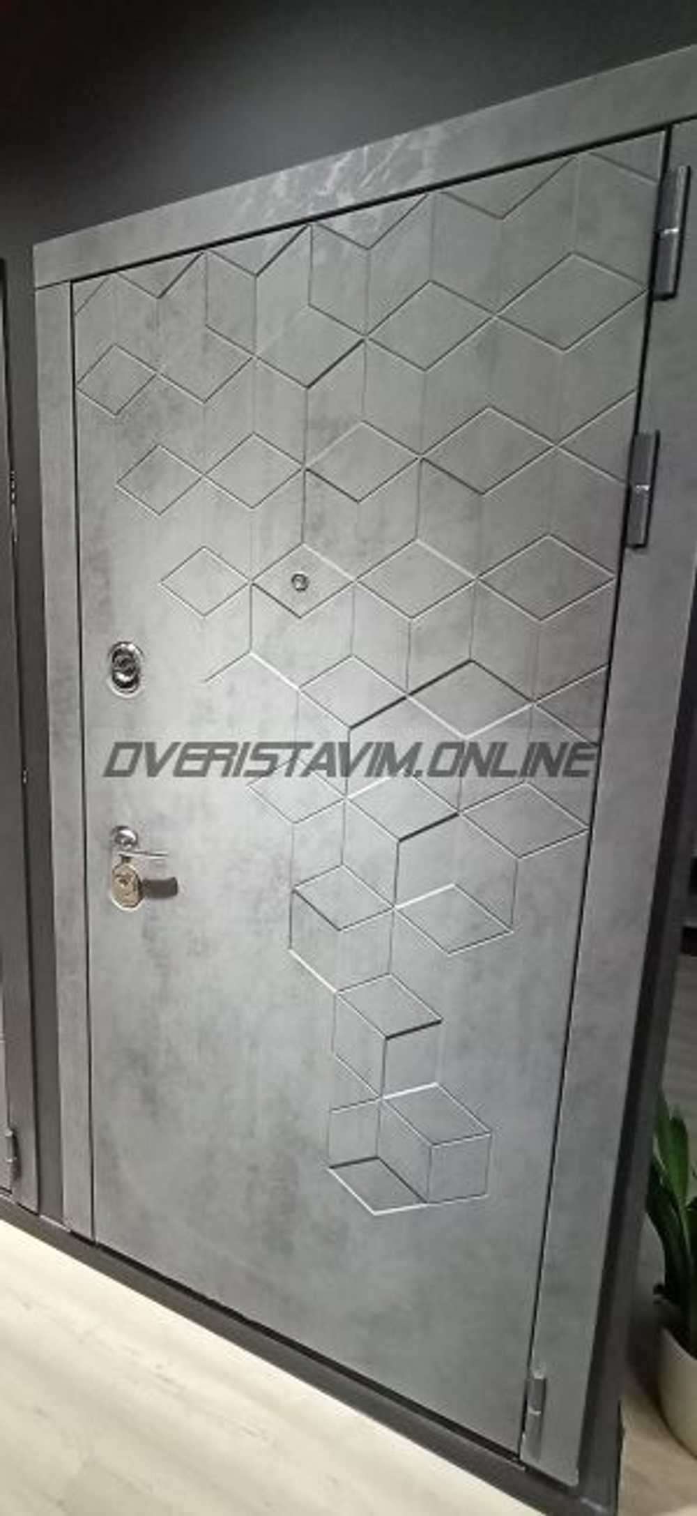 Дверь Входная Лабиринт Бетон 29 Дуб кантри темный