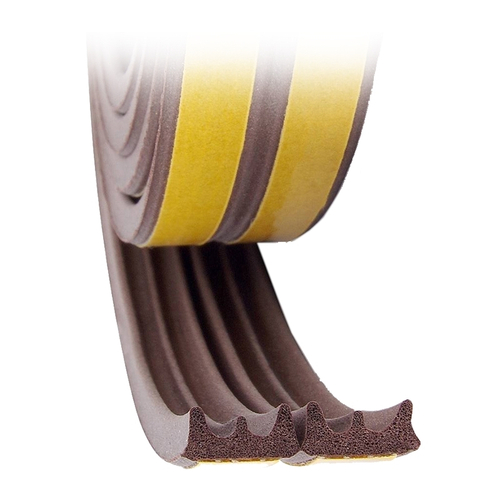 Лента уплотнитель 9х4мм коричневая самоклеящийся Ремонтикс