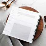 Книга для записи рецептов Eat cook LOVE, 20х20 см, 40 листов на пружине