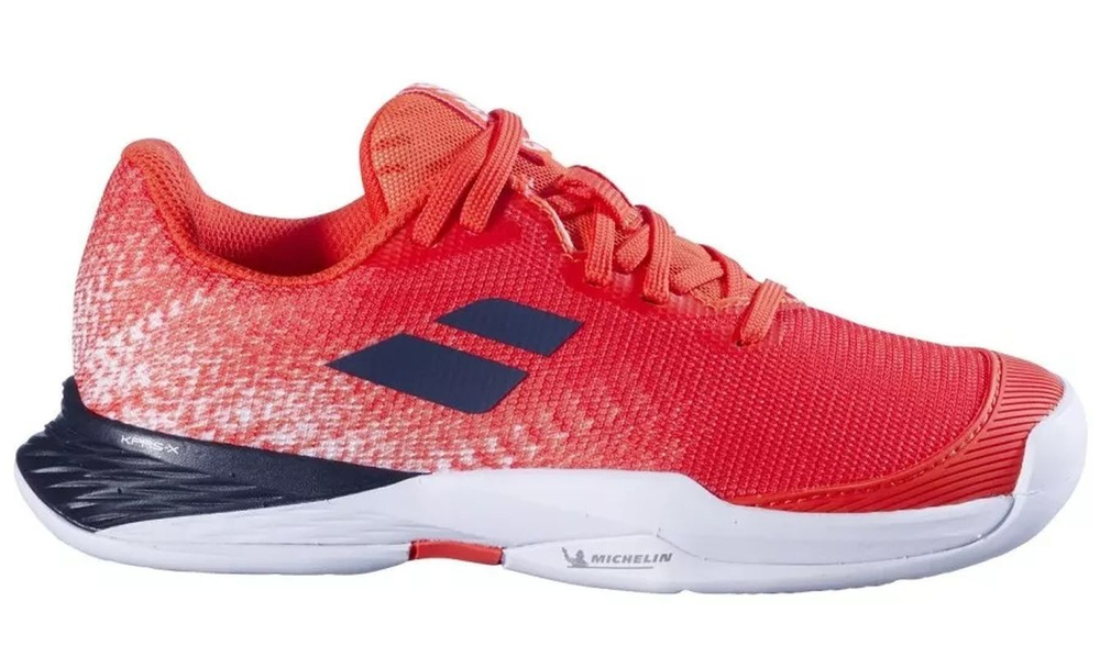 Детские теннисные кроссовки Babolat Jet Mach 3 Junior All Court - strike red/white