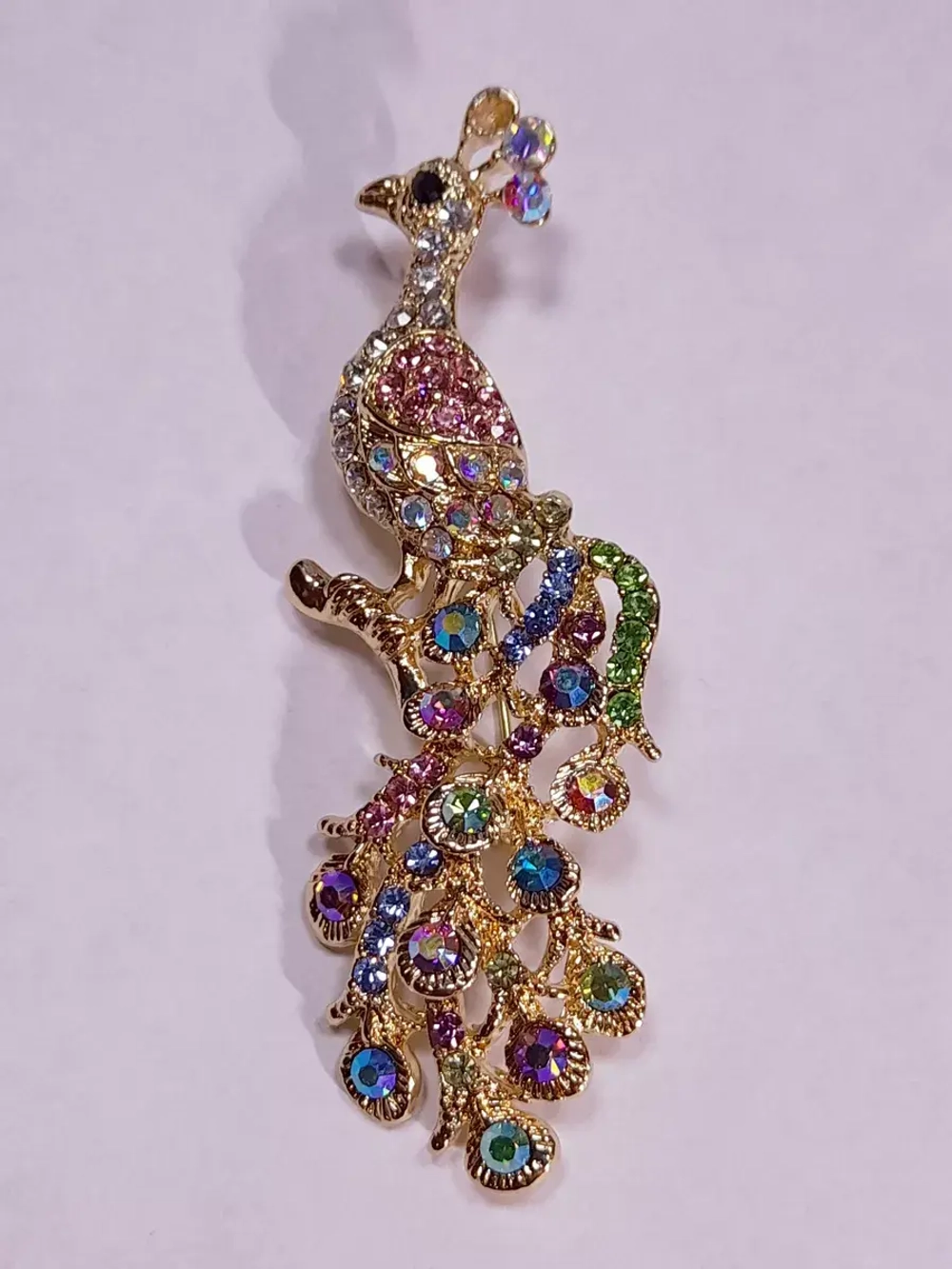 Брошь-кулон Жар-птица на ветке золото