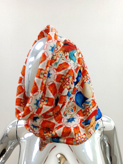 Двусторонний снуд "Оранжевая фантасмагория" по мотивам иллюстраций Псалтыри Латтрелла