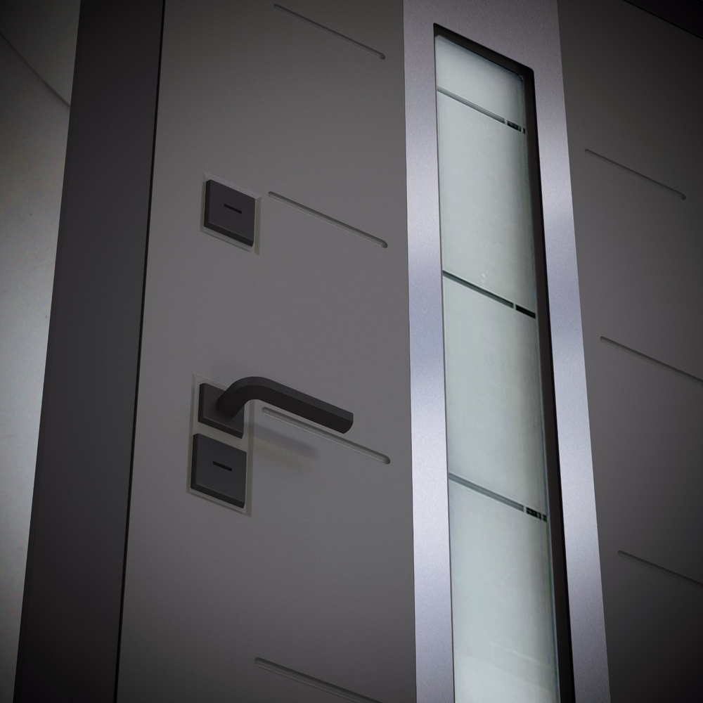 Дверь с терморазрывом входная Лабиринт TUNDRA PLUS Белый софт