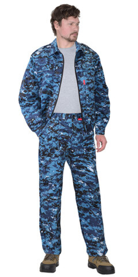 Костюм "Блокпост" куртка,брюки (тк.кроун-принт) КМФ Цифра синяя
