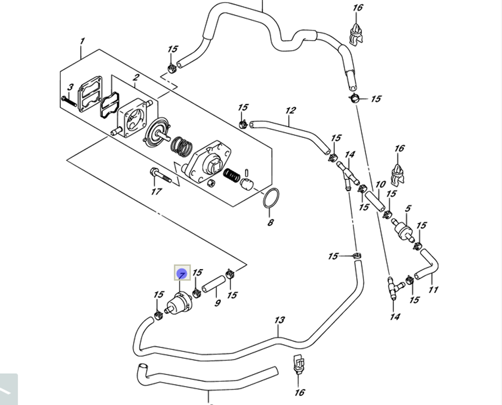 Фильтр топливный для лодочных моторов Suzuki