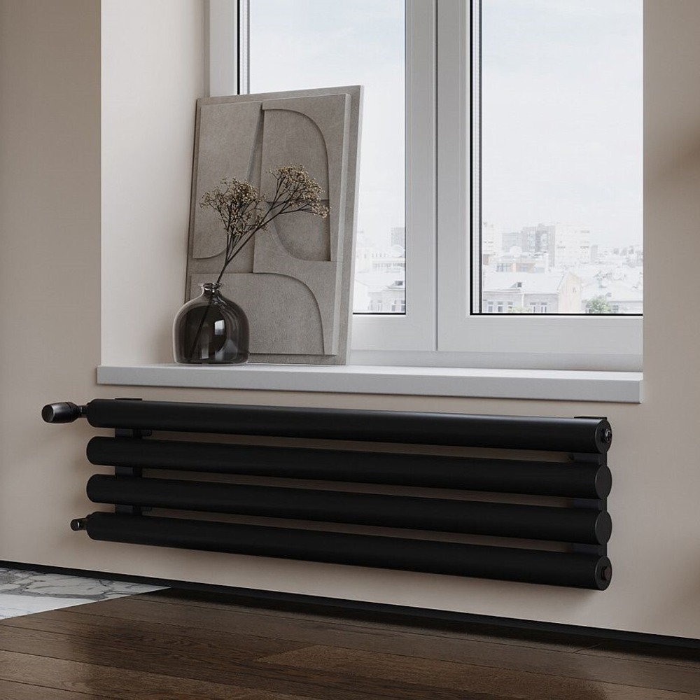 Радиатор трубчатый Guardo Torre 6D-1500-04 BK-GOR R9005(M) черный матовый
