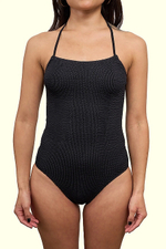 Купальник женский слитный черный