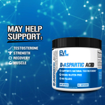 EVLution Nutrition, D-Aspartic Acid, Unflavored, 3.3 oz (94 g)