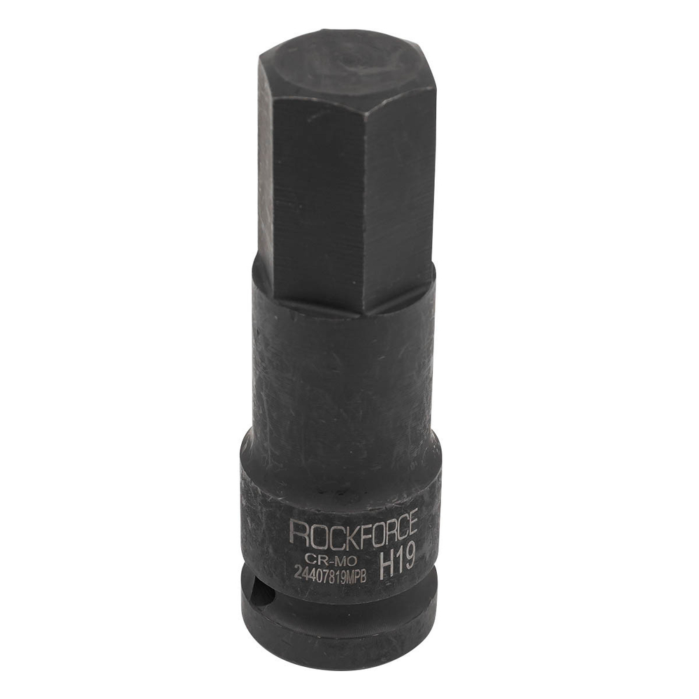 Головка-бита 6-гранная ударная 19мм,1/2'' RockForce RF-24407819MPB