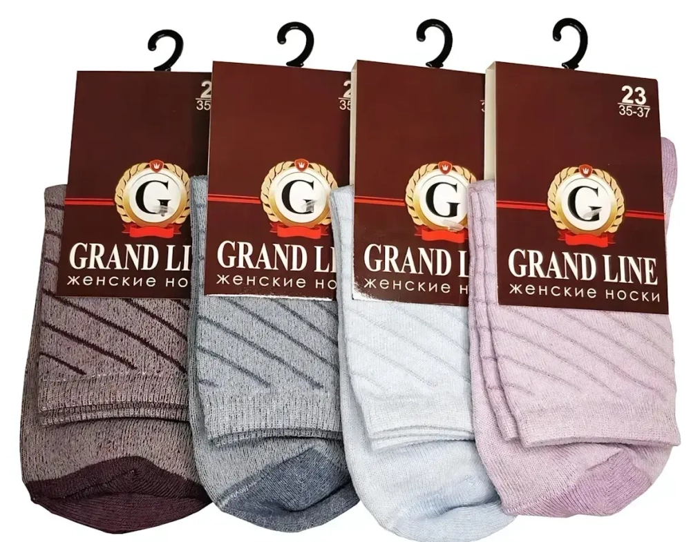 Носки женские GRAND LINE (Ж-99, диаг. полоски), р. 23 (new)
