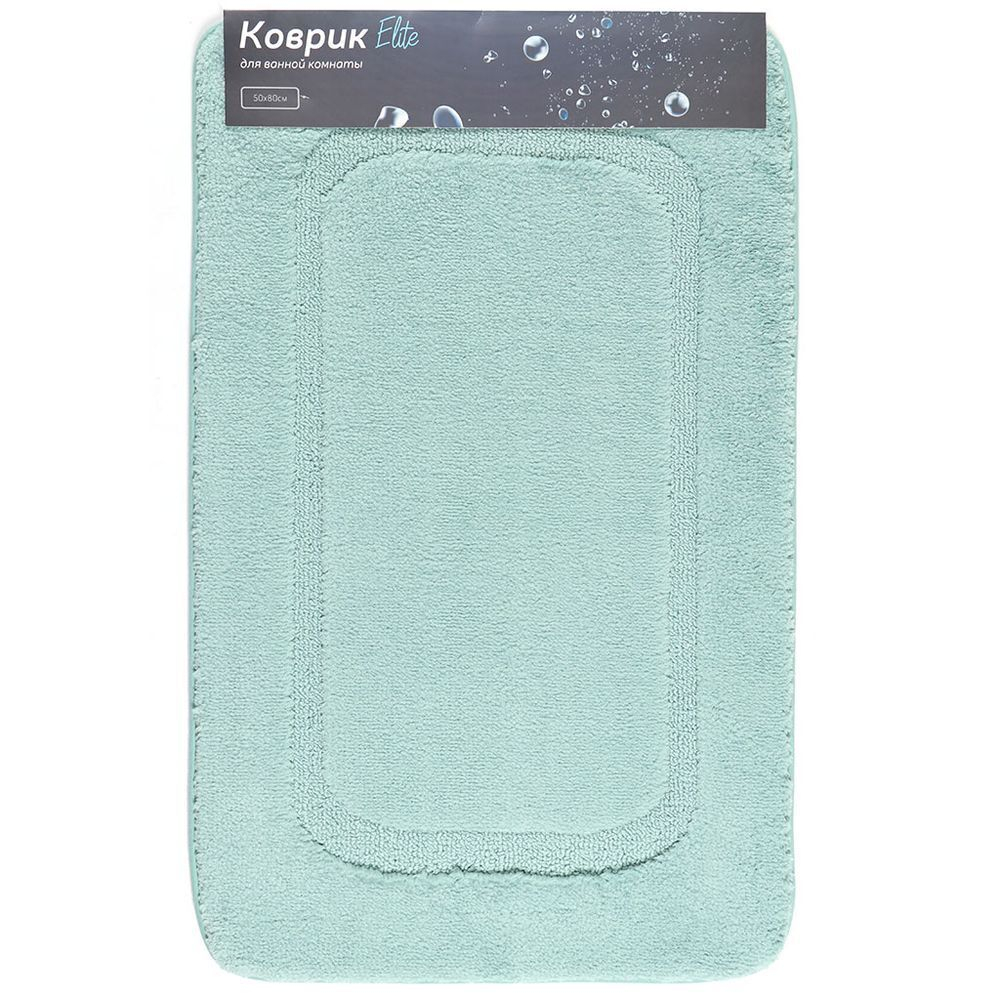 Коврик для ванны, 0.5х0.8 м, ПЭ, сер-голуб, Альпака, Y11-3