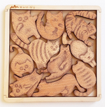 Деревянный пазл Коты