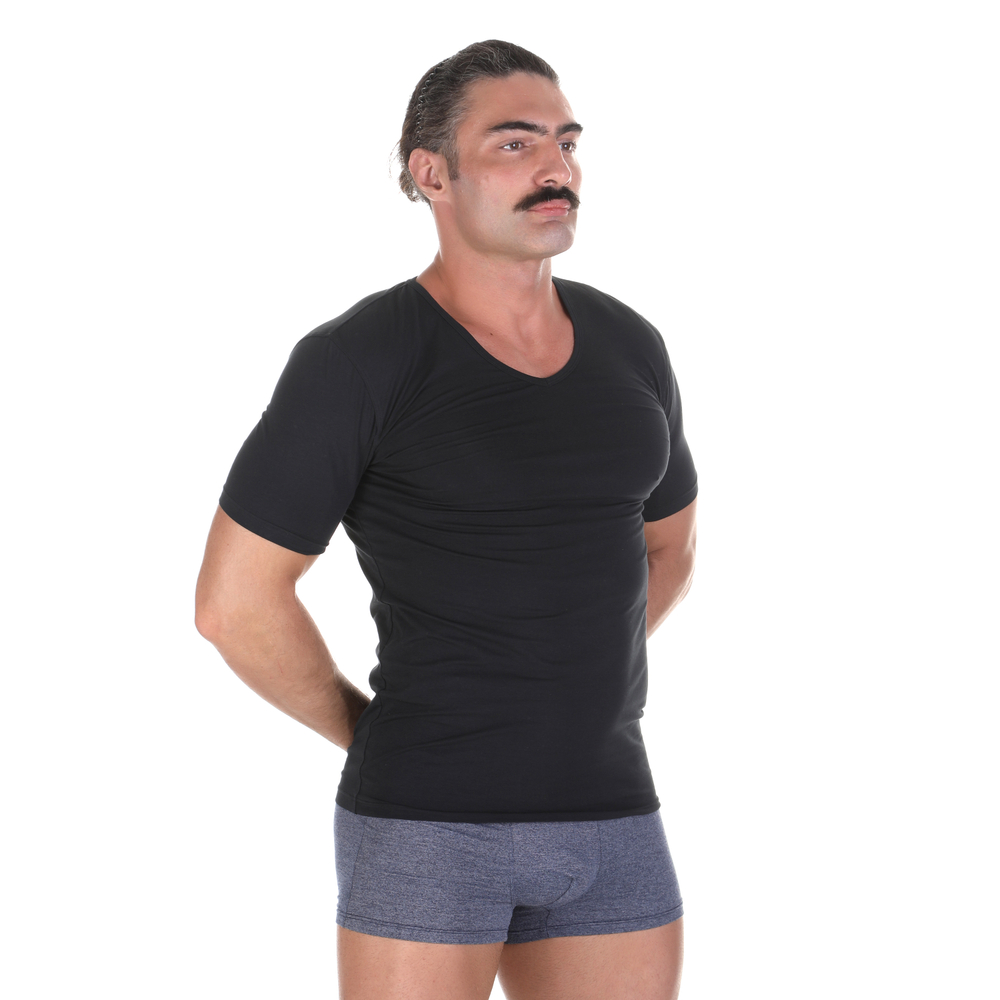 Набор мужских футболок 2в1 с v-вырезом черный BALDESSARINI 90004/6061 9009