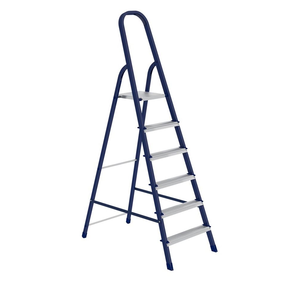 Стремянка, 6 ступеней, стальная, Россия// Сибртех 97846