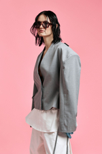 Жакет Саваж Мини светло-серый