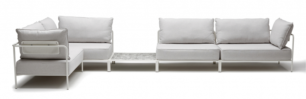 Модуль левый с подушками Scab Design Flap, лен, белый