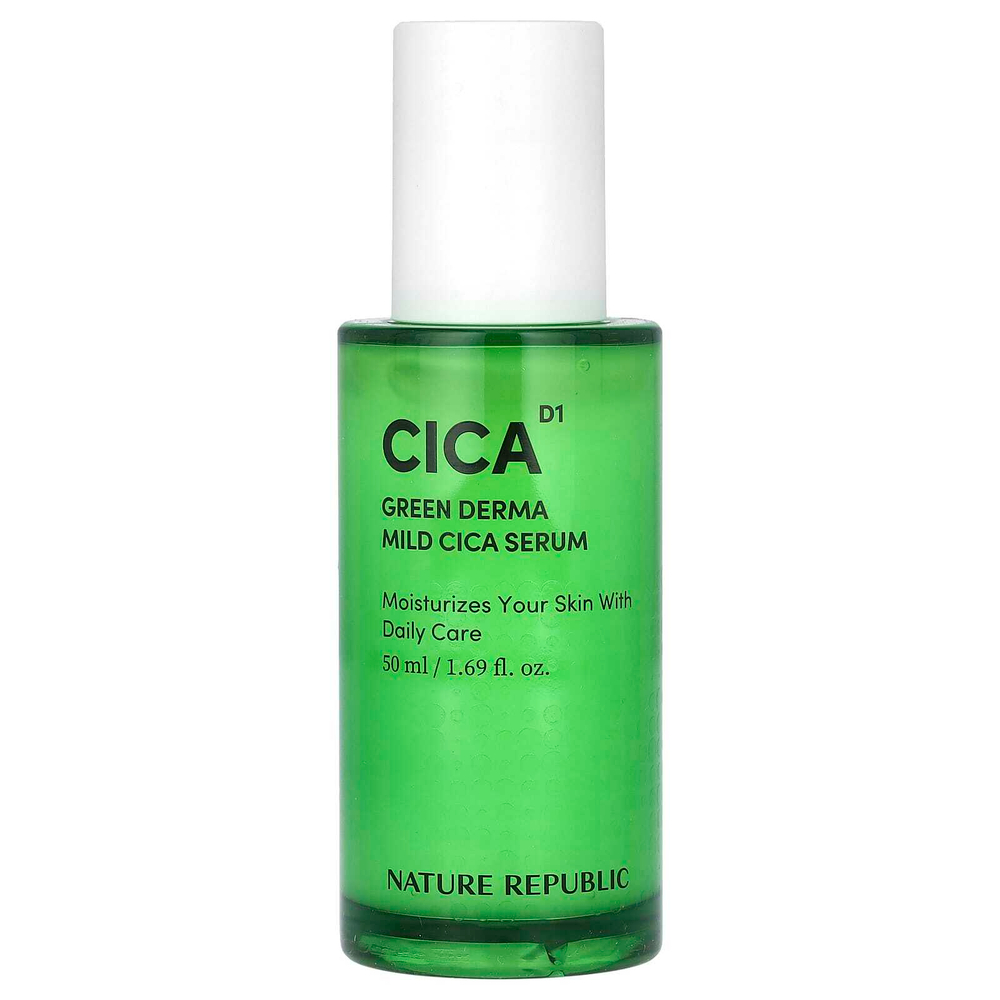 Nature Republic, Cica D1, сыворотка с зеленым чаем дермы, мягкая сыворотка, 50 мл (1,69 жидк. унции)