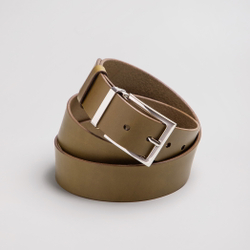 Ремень из итальянской натуральной кожи Ремень Dakota weed Оливковый цвет